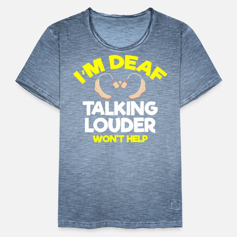 Deaf pride, hearing, disabled, deafness Men's Vintage T-Shirt