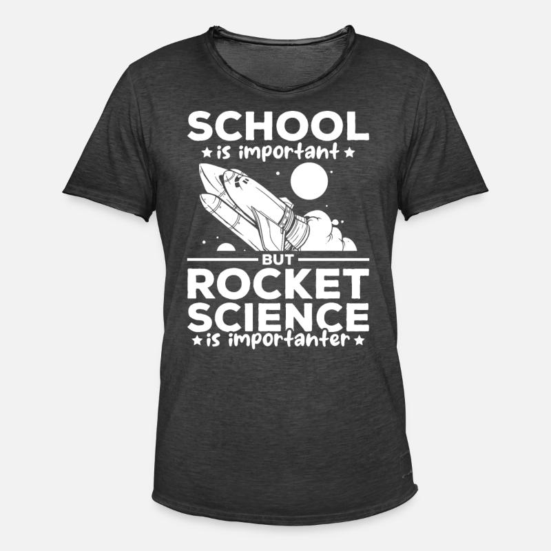 Voyage spatial Exploration spatiale Vaisseau Spatial Rocket Sc - T-shirt vintage Homme - noir vintage