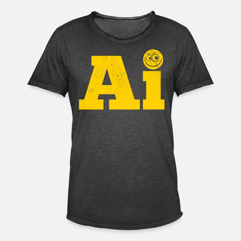 Ai Artificial Intelligence - Funny Ai - Männer Vintage T-Shirt - Vintage Schwarz