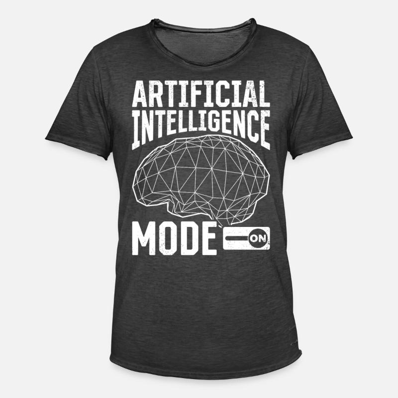 Artificial Intelligence Mode On - Männer Vintage T-Shirt - Vintage Schwarz