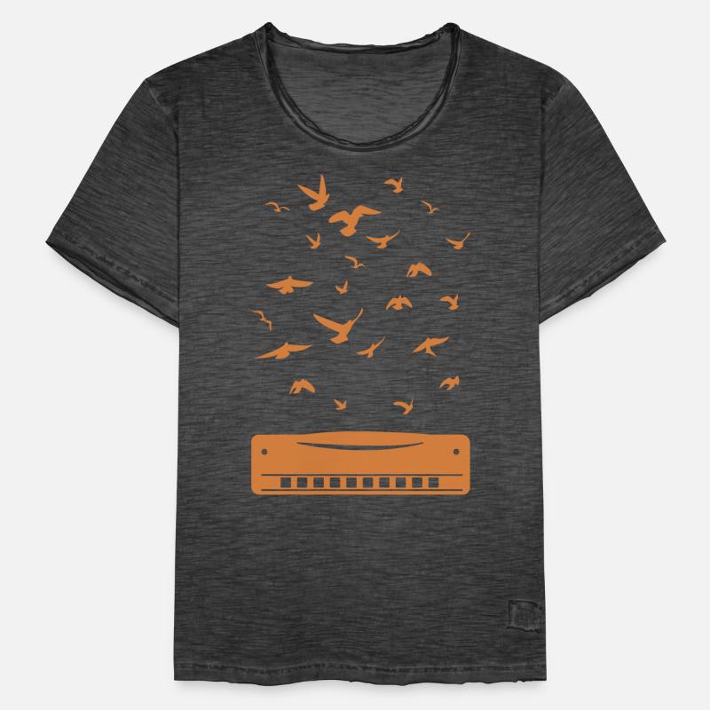 Harmonica Musician Harmonica Player Harmonica Inst Männer Vintage T-Shirt