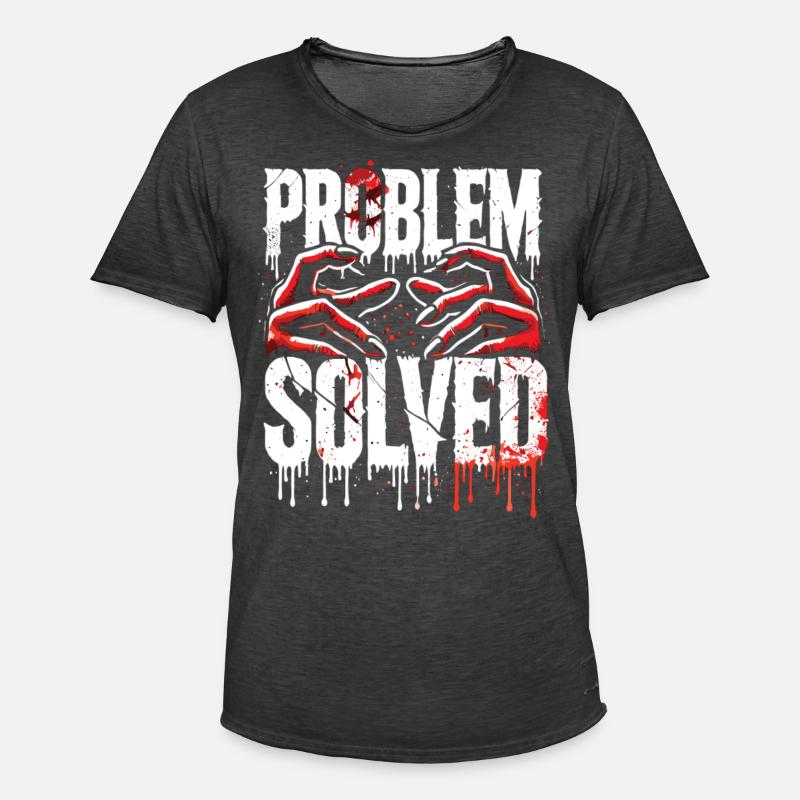 Shocking Solution - Problem Solved - Men's Vintage T-Shirt - washed black