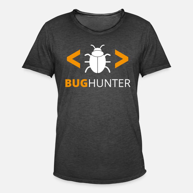 Bug Hunter programmer debugger - Men's Vintage T-Shirt - washed black