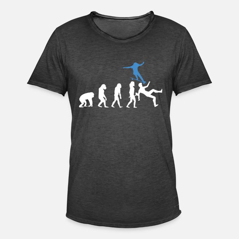 Skateboarder Evolution Skateboard Skateboarding - Männer Vintage T-Shirt - Vintage Schwarz