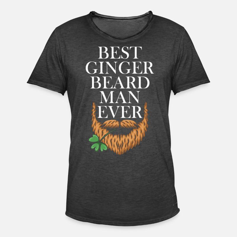 Bester Ingwer-bart-mann Aller Zeiten Kleeblatt - Männer Vintage T-Shirt - Vintage Schwarz