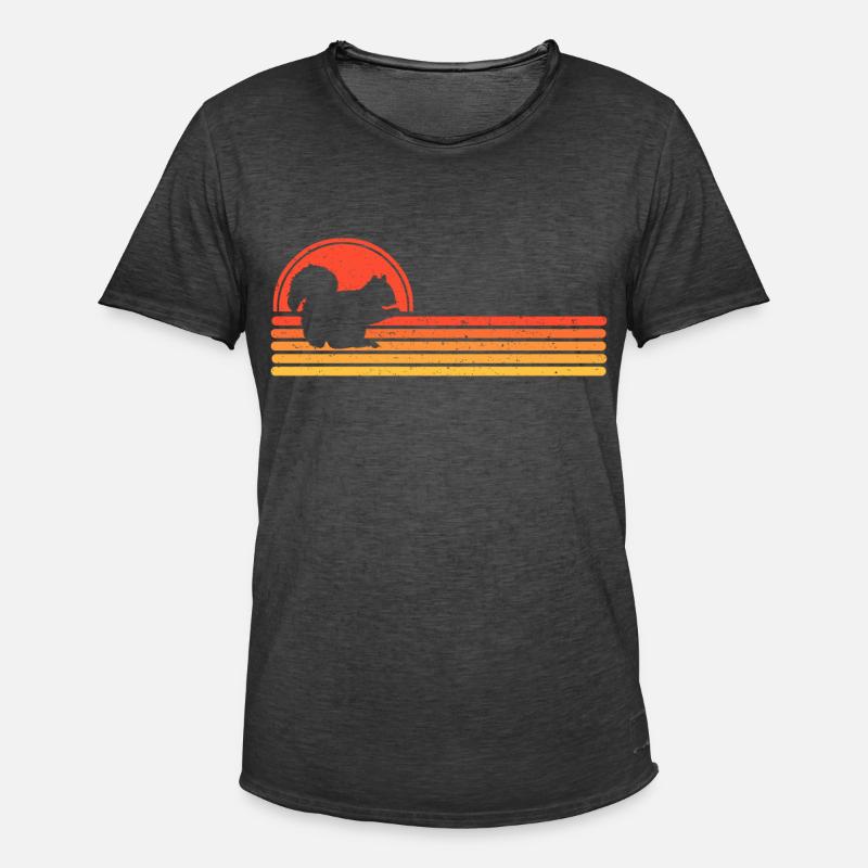 Eichhörnchen - Männer Vintage T-Shirt - Vintage Schwarz