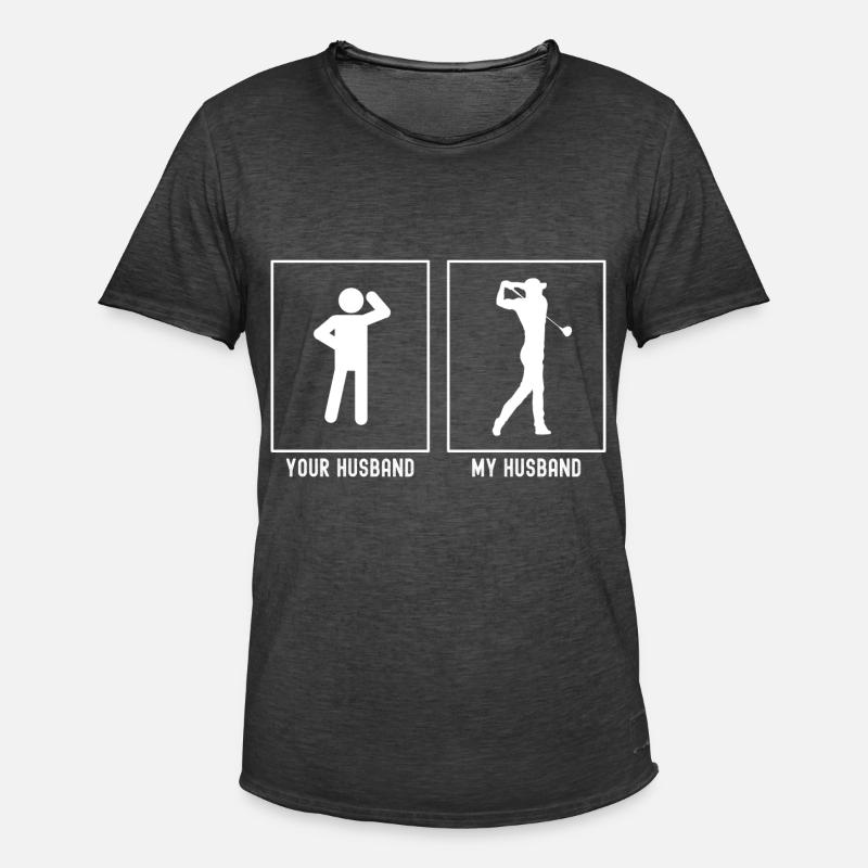 Ihr Ehemann - Mein Ehemann - Golfspieler - Männer Vintage T-Shirt - Vintage Schwarz