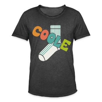 Coole Socke - lustiges Motivationsdesign - Männer Vintage T-Shirt - Vintage Schwarz - Vorne - Jose (178cm)
