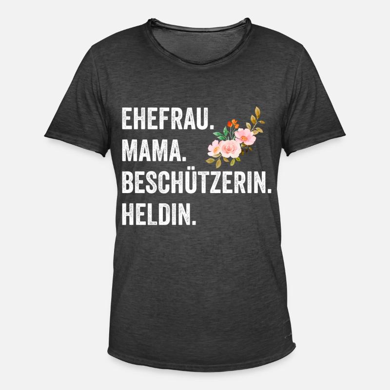 Ehefrau Mutter Mama - Männer Vintage T-Shirt - Vintage Schwarz