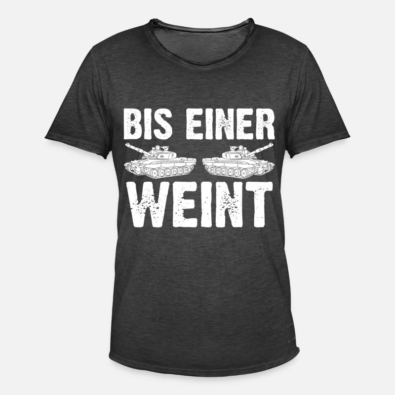 Panzerfahrer Soldat Panzer - Männer Vintage T-Shirt - Vintage Schwarz