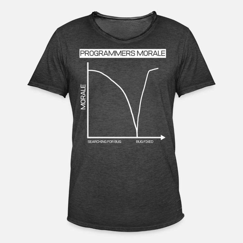 Lustiges Geschenk Programmierer Computer Diagramm - Männer Vintage T-Shirt - Vintage Schwarz
