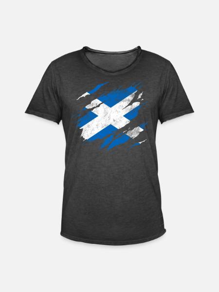 Drapeau Ecosse - T-shirt vintage Homme - noir vintage