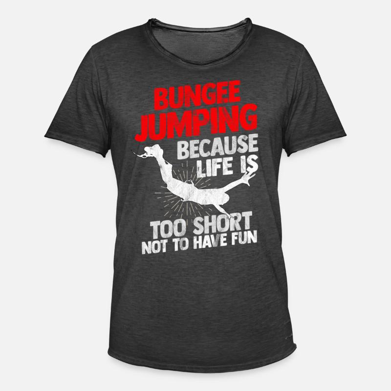 Bungee Jumping - Männer Vintage T-Shirt - Vintage Schwarz