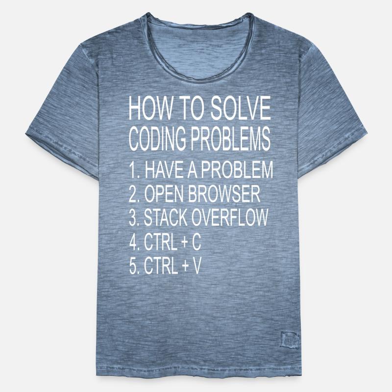 Programmer coder solving computer science problems Men's Vintage T-Shirt