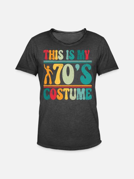 This is my 70s Costume Halloween 70er Party Disco - Men's Vintage T-Shirt - washed black