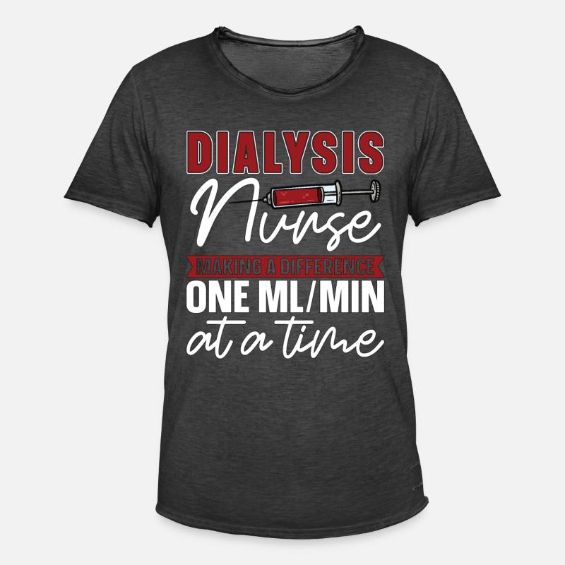 Dialyse Dialysetechniker Nephrologie Geschenk - Männer Vintage T-Shirt - Vintage Schwarz