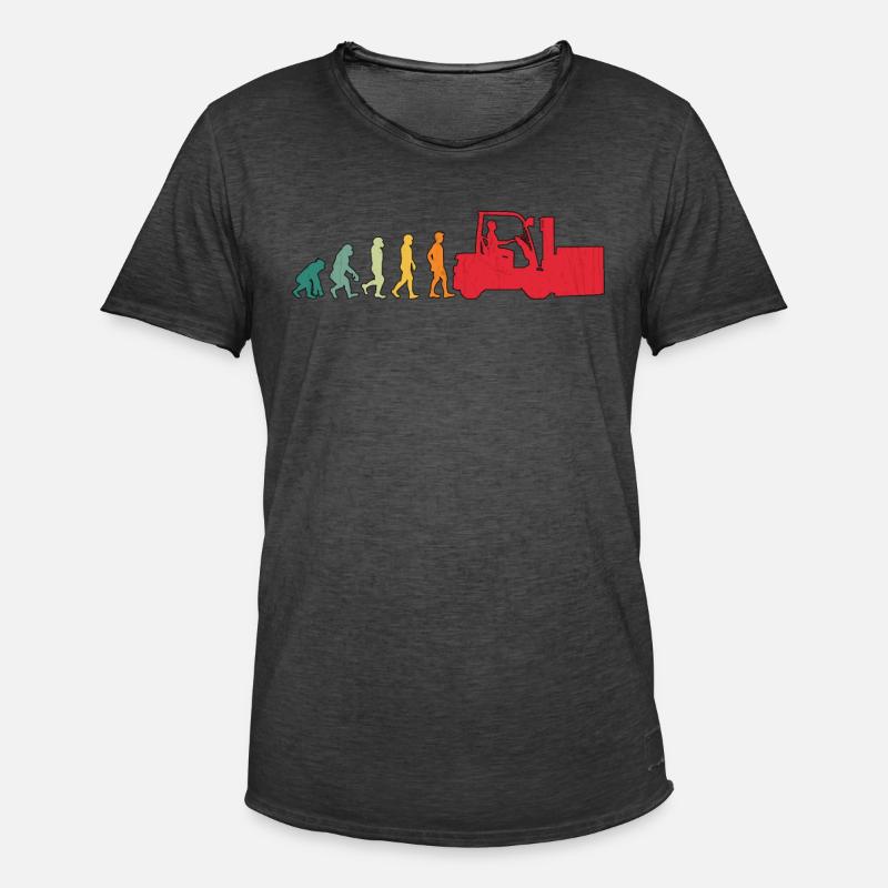 Staplerfahrer Coole Gabelstapler Stapler Geschenk - Männer Vintage T-Shirt - Vintage Schwarz