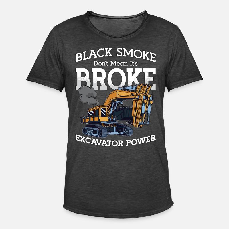 Baggern Baggerfahrer Bauarbeiter Bagger Geschenk - Männer Vintage T-Shirt - Vintage Schwarz