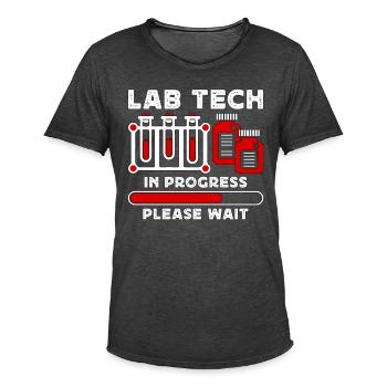 Technicien de laboratoire Tech de laboratoire dans le laboratoire de soins de santé - T-shirt vintage Homme - noir vintage - Devant - Jose (178cm)