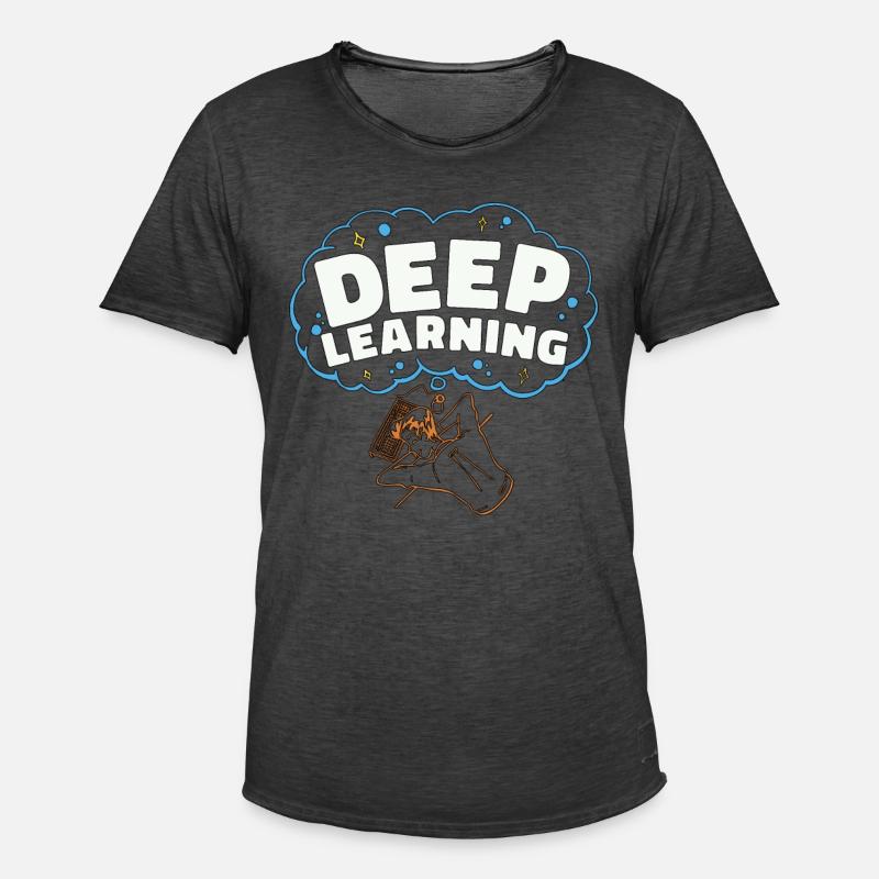 Artificial Intelligence Deep Learning Programmer - Männer Vintage T-Shirt - Vintage Schwarz