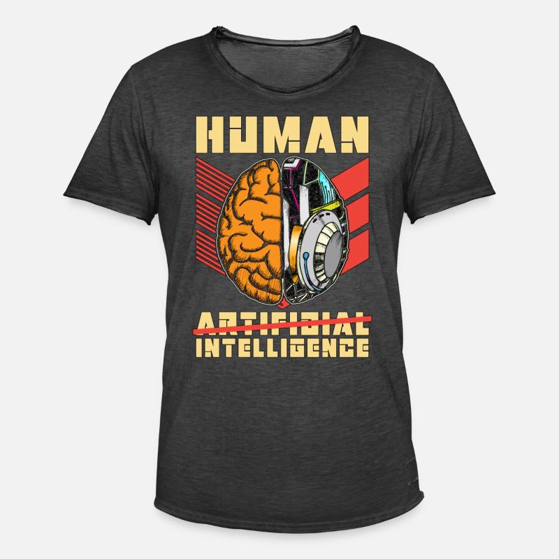 Artificial Intelligence Human Artificial Engineer - Men's Vintage T-Shirt - washed black