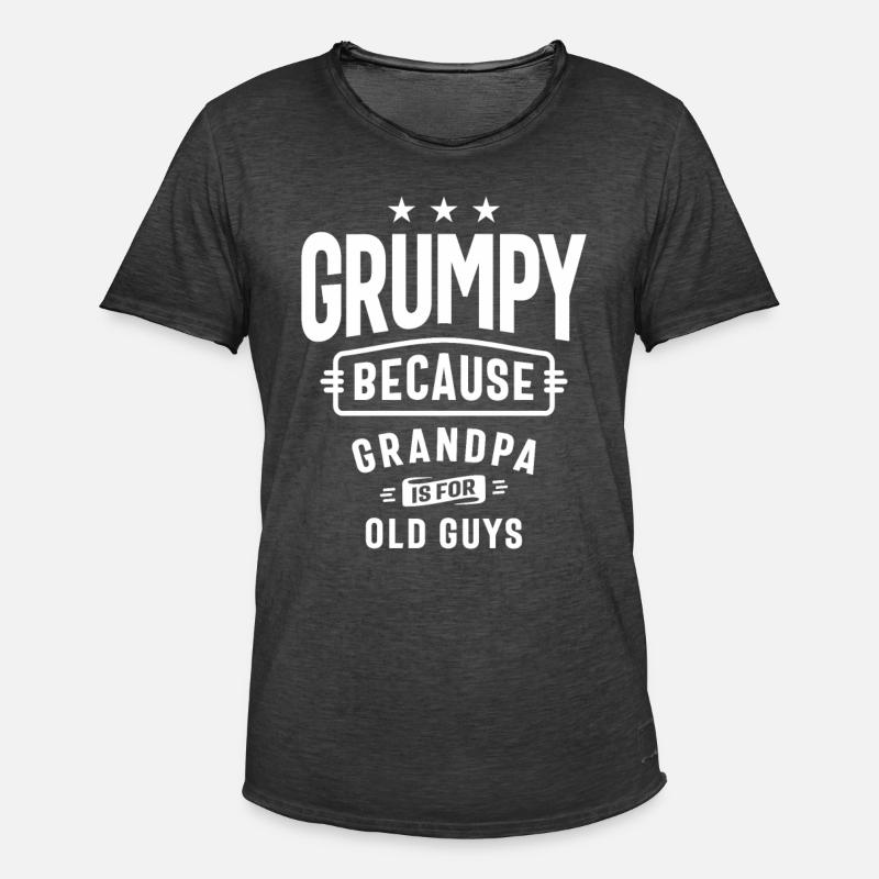 Grumpy Old Guy - Grandpa's Pride - Men's Vintage T-Shirt - washed black