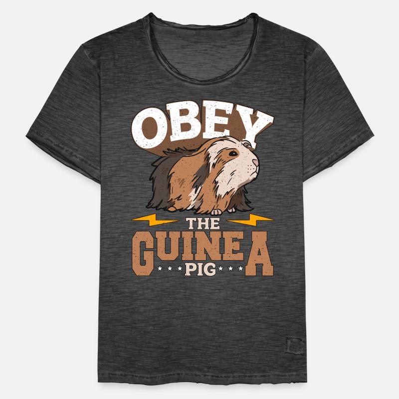Cochon d’Inde Obéir à l’amoureux des animaux du cochon d’Inde Cavy T-shirt vintage Homme