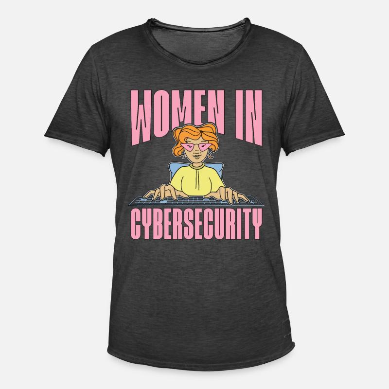 Cybersecurity Women In Cybersecurity Programming - Männer Vintage T-Shirt - Vintage Schwarz