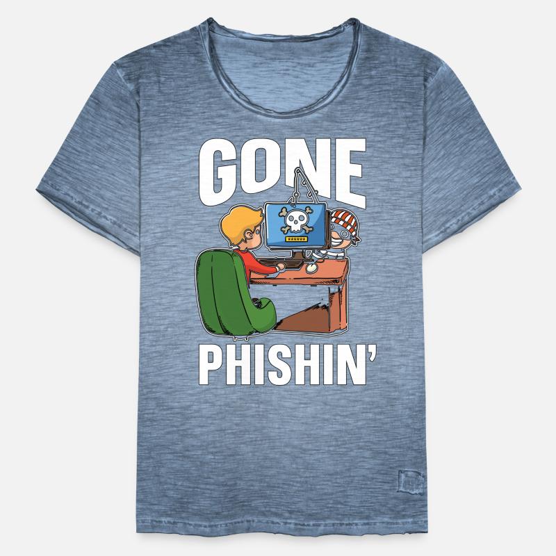 Cybersecurity Gone Phishin' Programming Analyst Men's Vintage T-Shirt