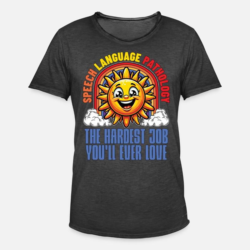 Speech Therapy Speech Language Physiotherapist - Männer Vintage T-Shirt - Vintage Schwarz