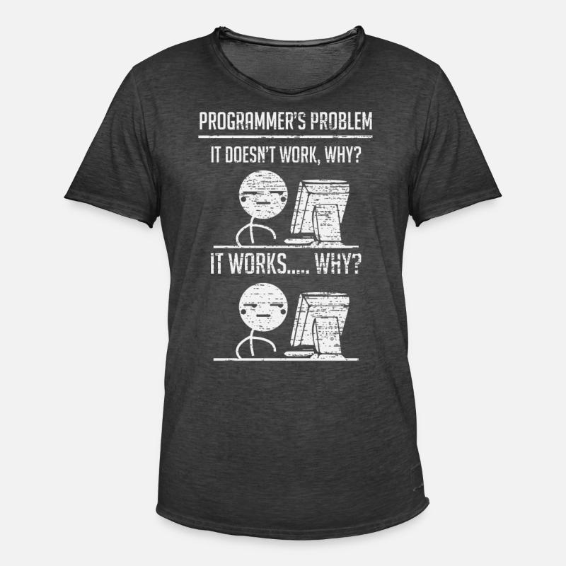 Programmation des programmeurs - T-shirt vintage Homme - noir vintage