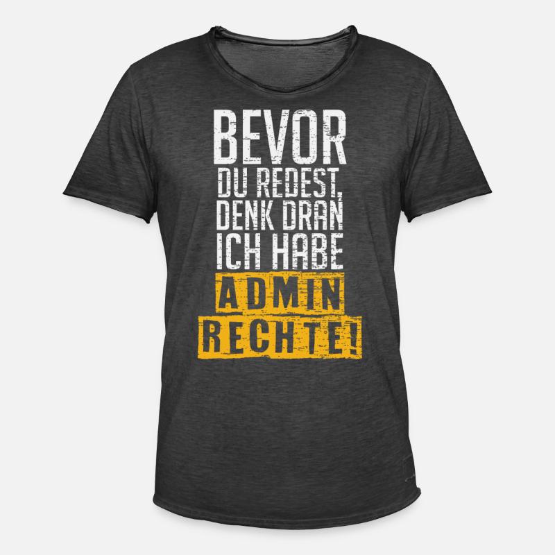 Administrator Administration Programm - Männer Vintage T-Shirt - Vintage Schwarz