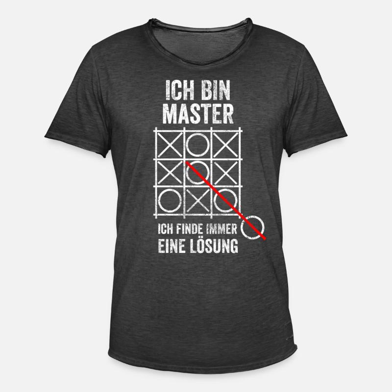Master Studium Student - Männer Vintage T-Shirt - Vintage Schwarz