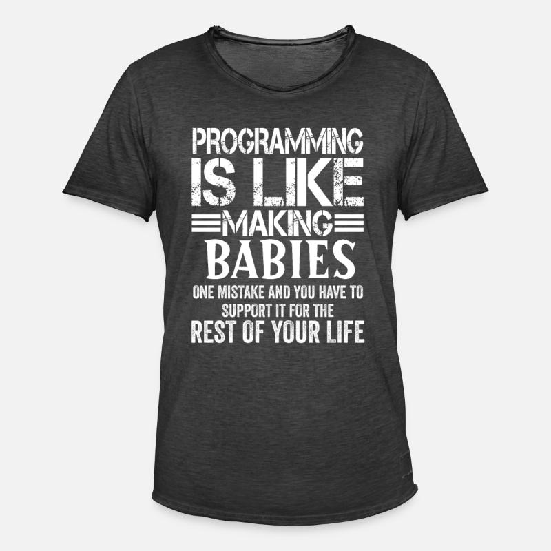 Programmierer Informatiker Coder Geschenk - Männer Vintage T-Shirt - Vintage Schwarz