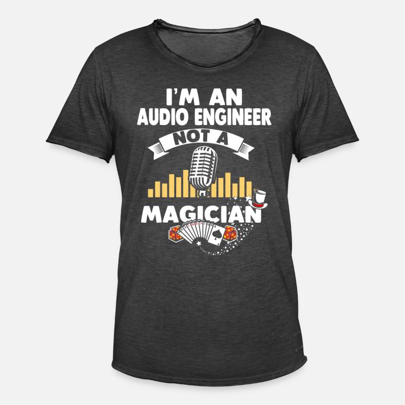 Tontechniker Tontechniker - Männer Vintage T-Shirt - Vintage Schwarz