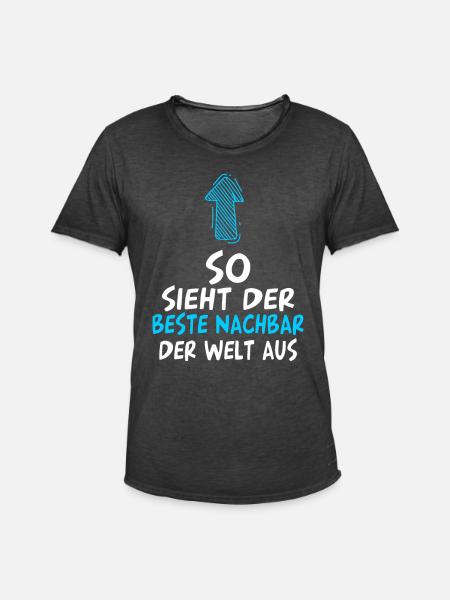 Bester Nachbar - Männer Vintage T-Shirt - Vintage Schwarz