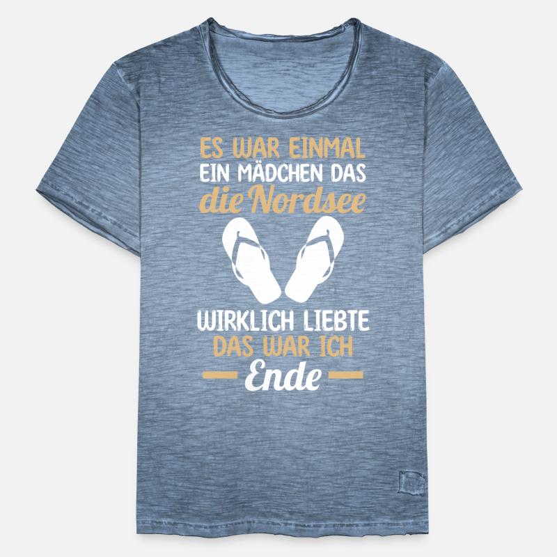 Es war einmal ein Mädchen das Nordsee wirklich lie Männer Vintage T-Shirt