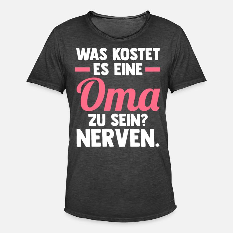 Großmutter Großmama Omi Oma - Männer Vintage T-Shirt - Vintage Schwarz