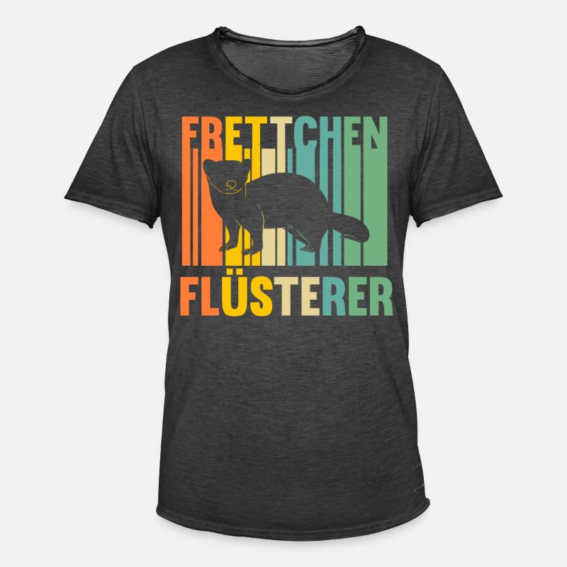 Frettchen Flüsterer - Männer Vintage T-Shirt - Vintage Schwarz