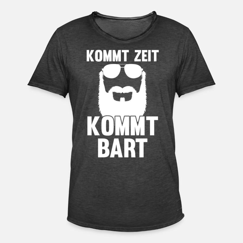 Bärtig Bartträger Schnurrbart Bart - Männer Vintage T-Shirt - Vintage Schwarz