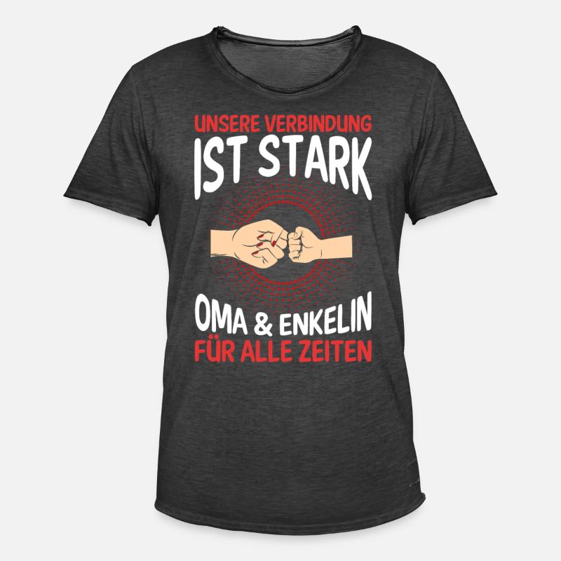 Oma Großmutter und Enkelin - Männer Vintage T-Shirt - Vintage Schwarz