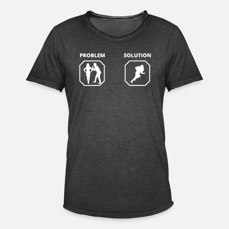 PROBLEM SOLUTION Rugby - Men's Vintage T-Shirt - washed black