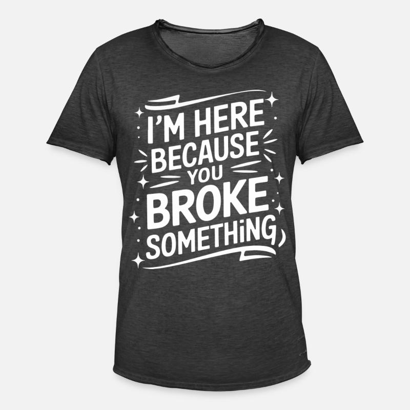 Technical Support Computer - Men's Vintage T-Shirt - washed black
