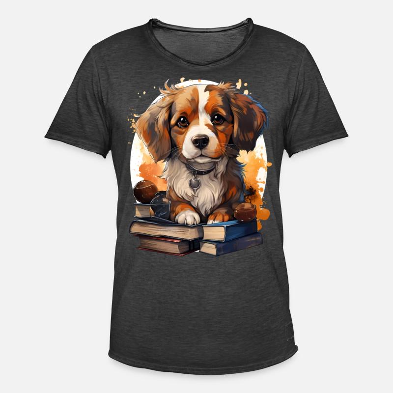 Beagle - Männer Vintage T-Shirt - Vintage Schwarz