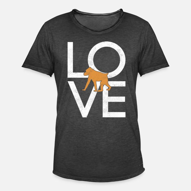 Affe - Männer Vintage T-Shirt - Vintage Schwarz