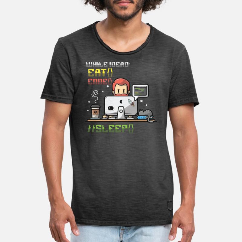 Programmer,Computer Programmer,Joke Men's Vintage T-Shirt