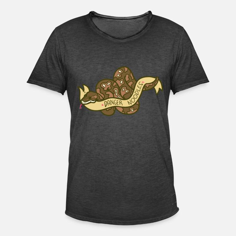 python - T-shirt vintage Homme - noir vintage