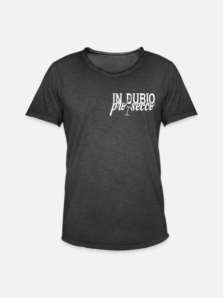 In dubio Prosecco - Männer Vintage T-Shirt - Vintage Schwarz