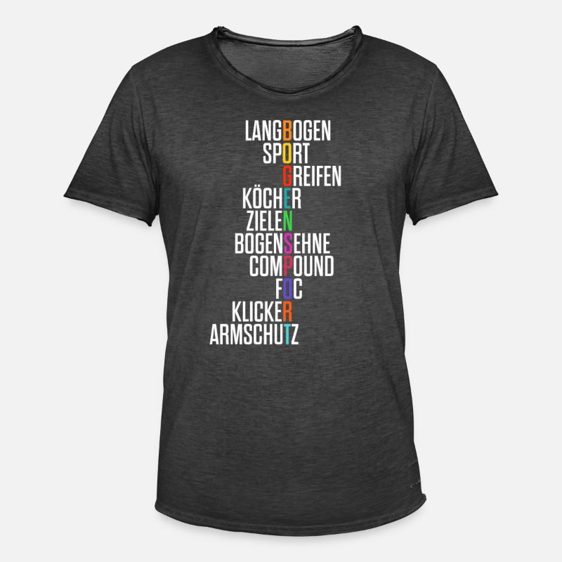 Bogenschießen Feldbogenschießen Langbogen Bogen - Männer Vintage T-Shirt - Vintage Schwarz
