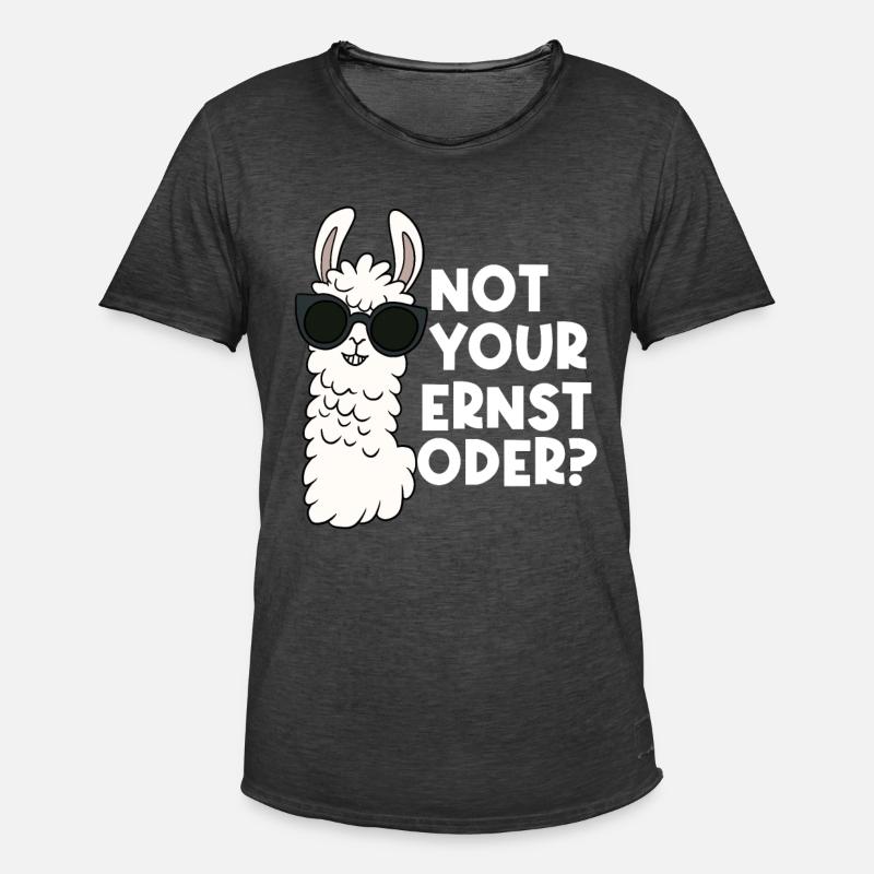 Not Your Ernst Oder - Männer Vintage T-Shirt - Vintage Schwarz